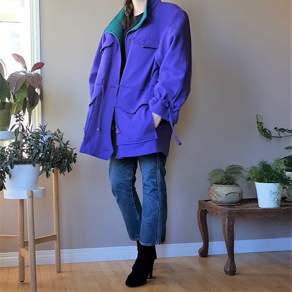 80s 90s Tradition Sears wool blend purple jacket. - Picture 5 of 15